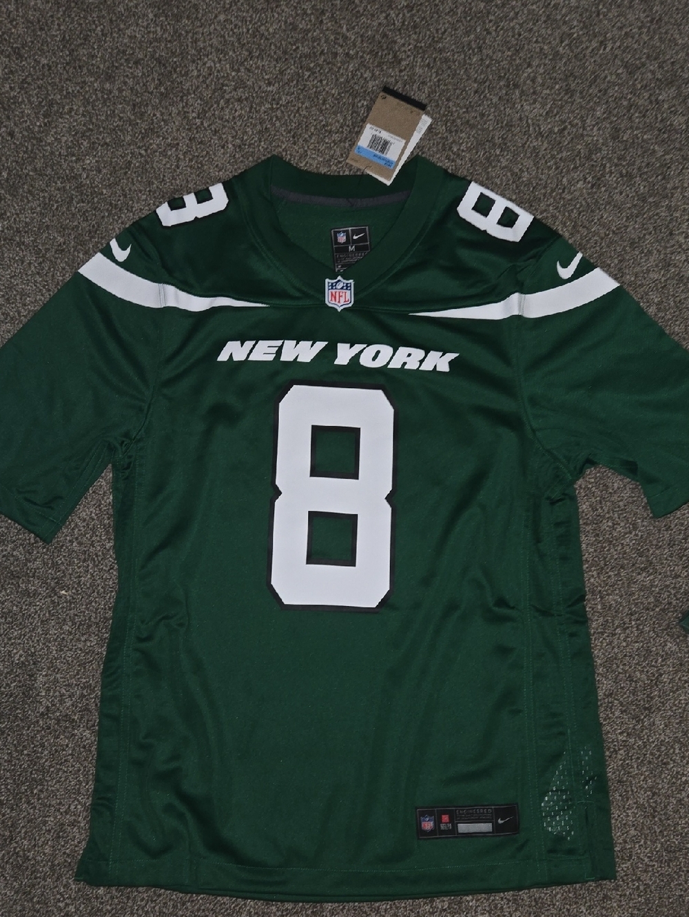 Nike Nwt Green New York Jets Football Jersey #8